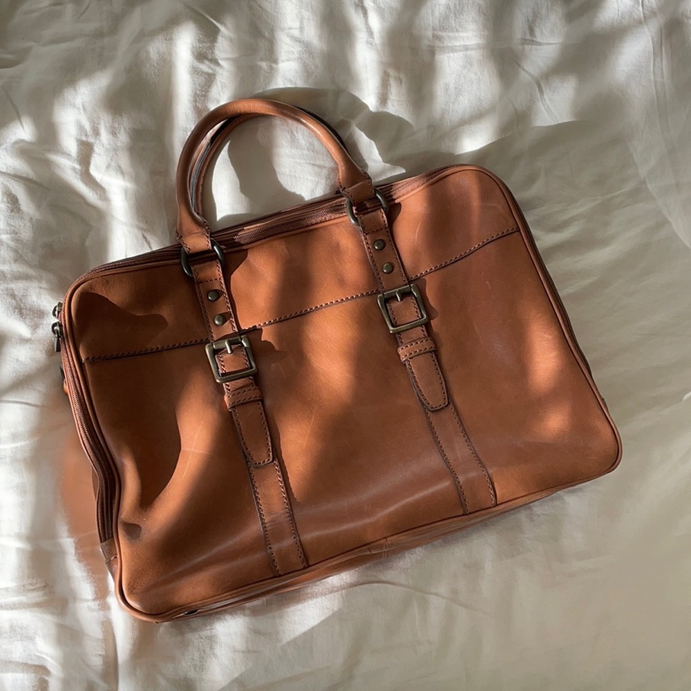 Fossil leather briefcase